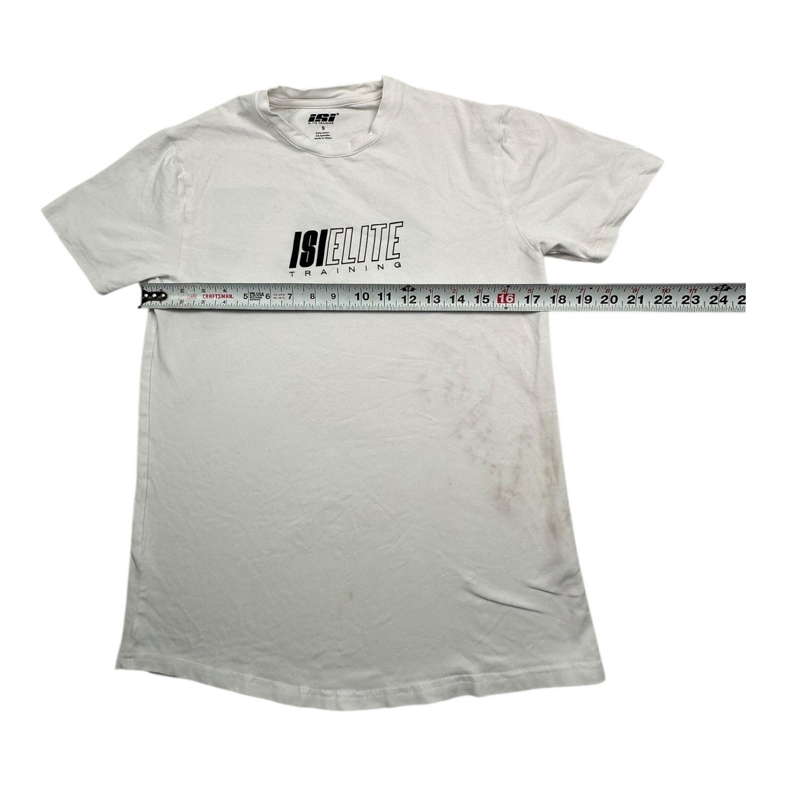 Elite Training White Graphic T Shirt Size S Cotton Spandex gallery