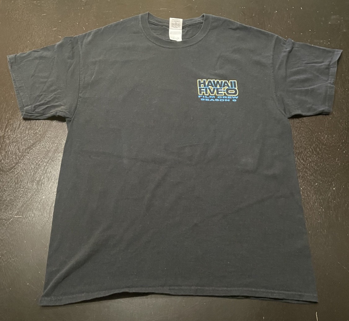 Hawaii Five-O Film Season 6 Film Crew T-Shirt, Black, Size: Large gallery