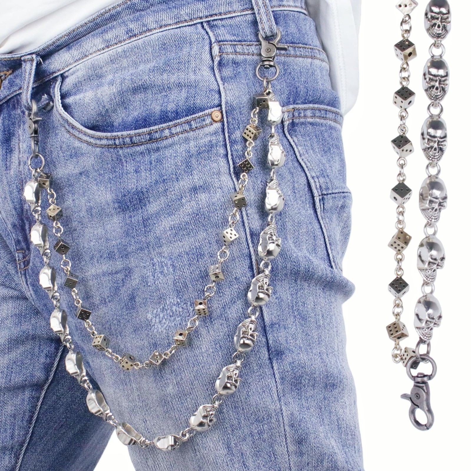 Unisex Punk Chains For Pants Heavy Duty Belt Chains Hip Hop Trousers Jeans Chain gallery