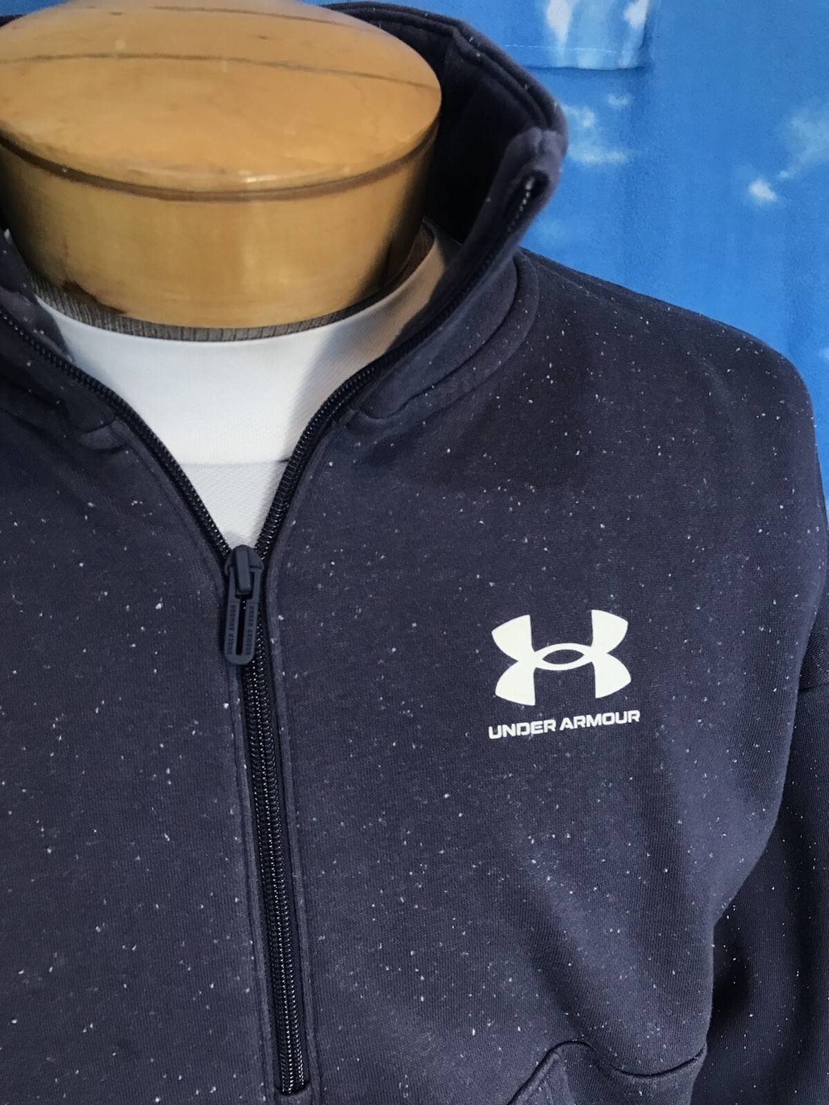 Under Armour Sweatshirt Jacket 1/4 zip sweater Shirt Armor Small S blue C43 gallery