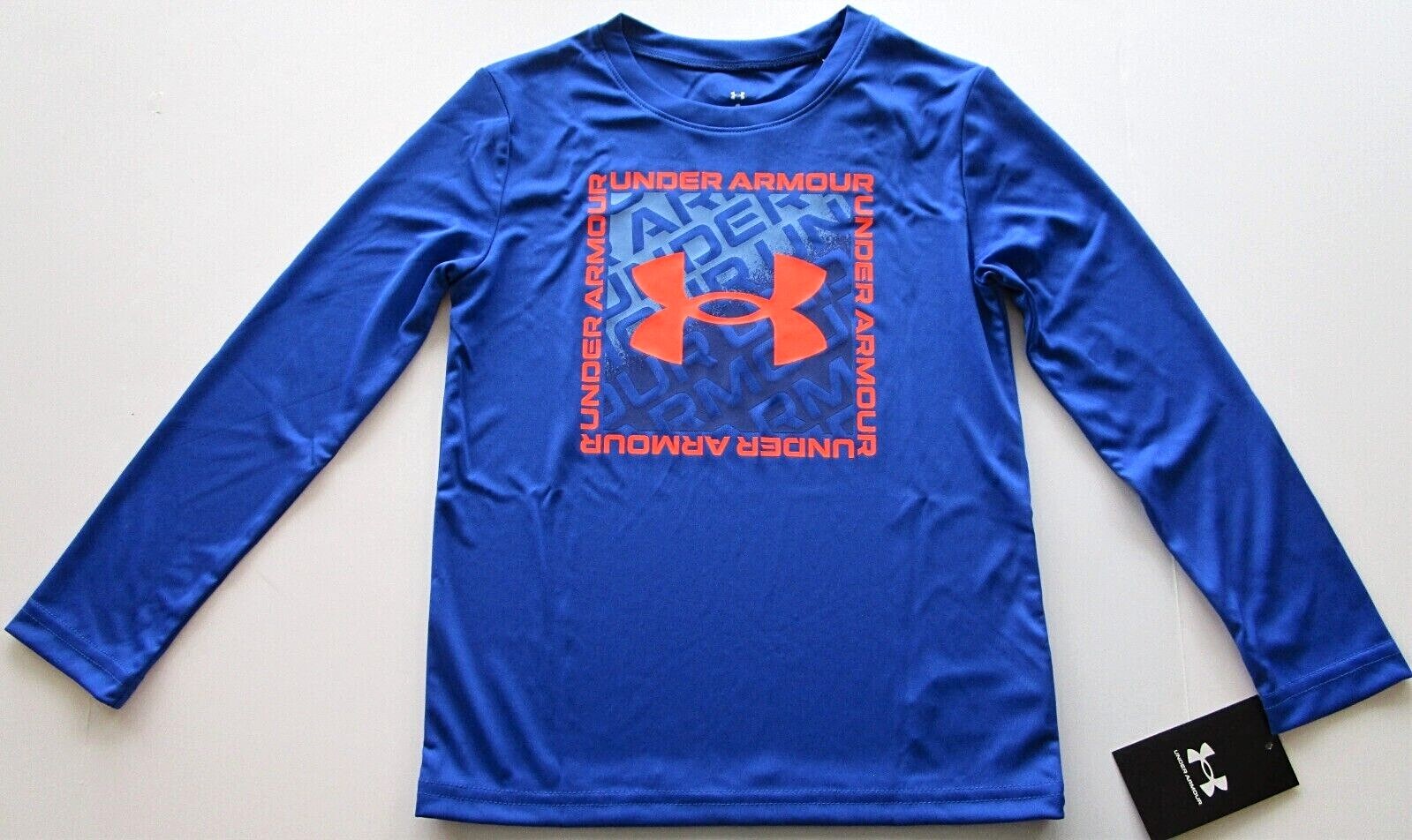 Under Armour Boys Heat Gear Versa Blue Long Sleeve Shirt Y6 & Y7 NWT