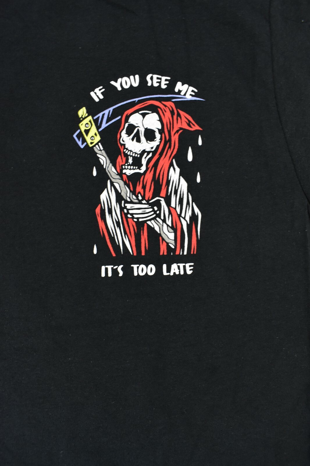 Cactus & Skull Mens Grim Reaper If You Can See Me It's Too Late Shirt New M,L,XL gallery