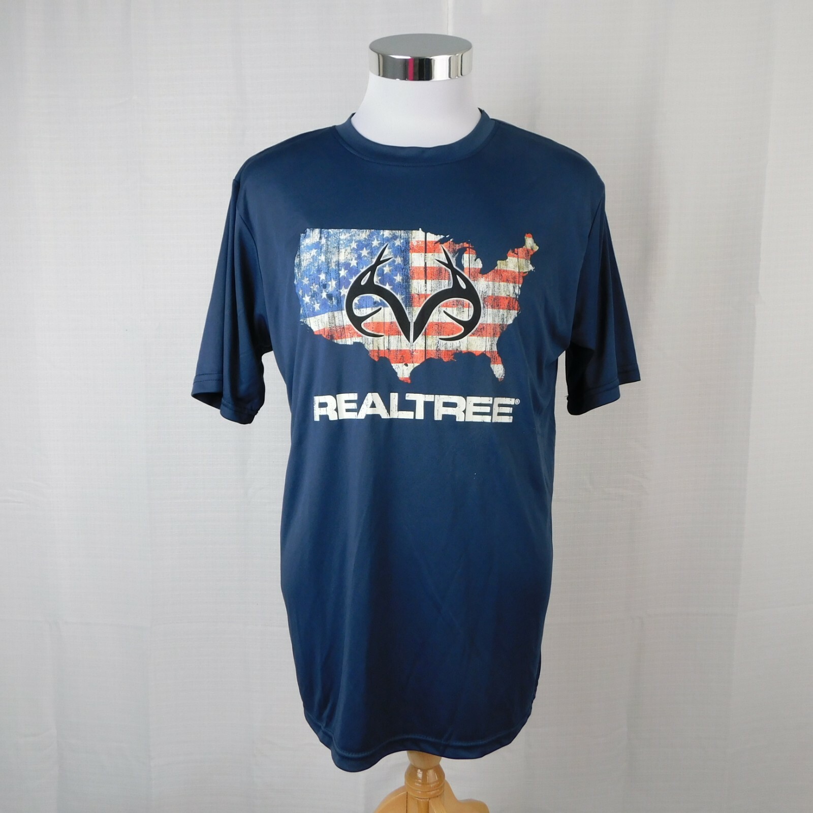 RealTree Men's Short Sleeve Patriotic America Graphic T-Shirt Navy XL #5280 gallery
