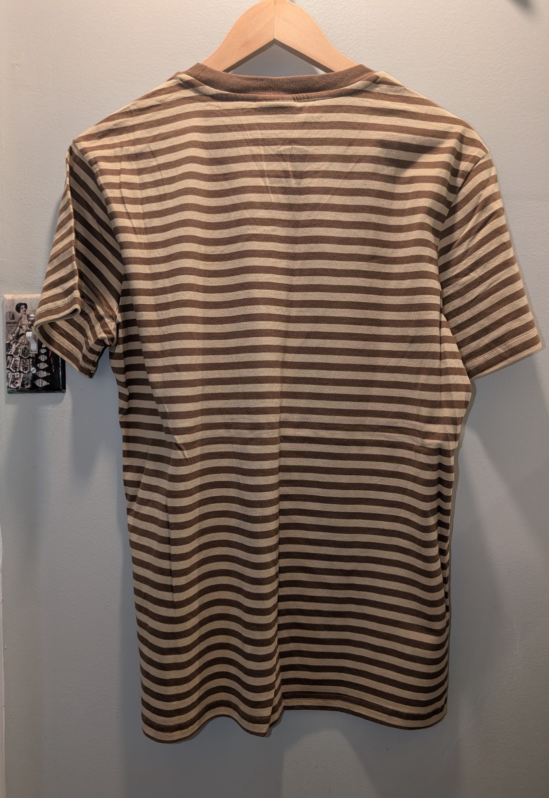 HUF Short Sleeve Striped T-Shirt Brown Size Small New gallery