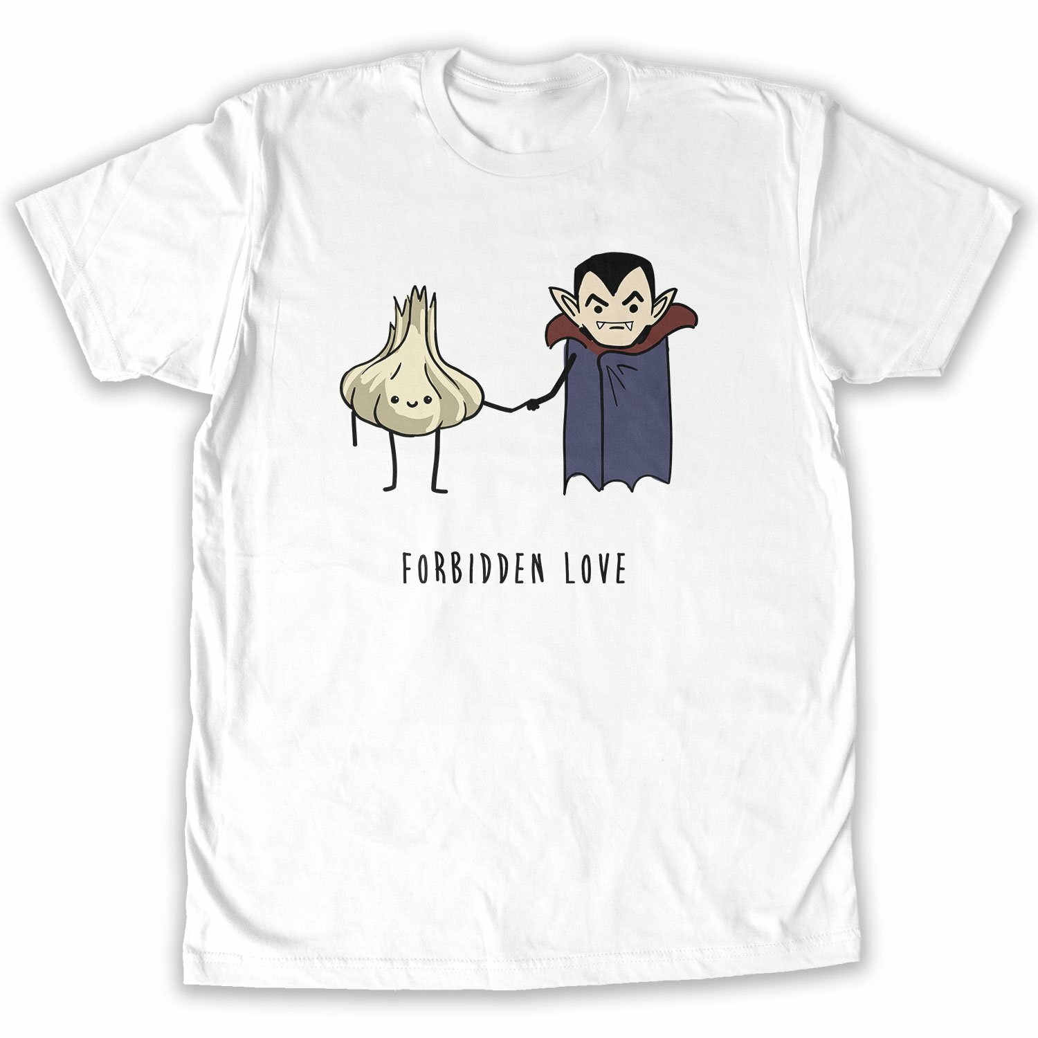 Function - Vampire Garlic Forbidden Love Men's Fashion T-Shirt Halloween Funny gallery