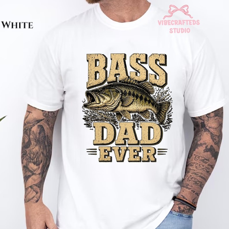 Bass Dad Ever Shirt, Funny Fishing Dad Tee, Best Dad Fisherman Gift Bass Fishing gallery