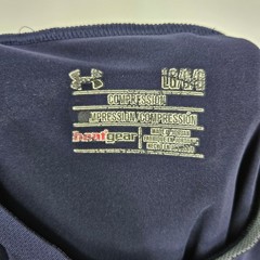 Under Armour Compression Shirt Mens Large Blue Heatgear Sports Football