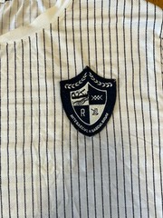 Rhone Swift Academy Pinstripe Mesh Performance Jersey White w/ Blue Shirt Xxl