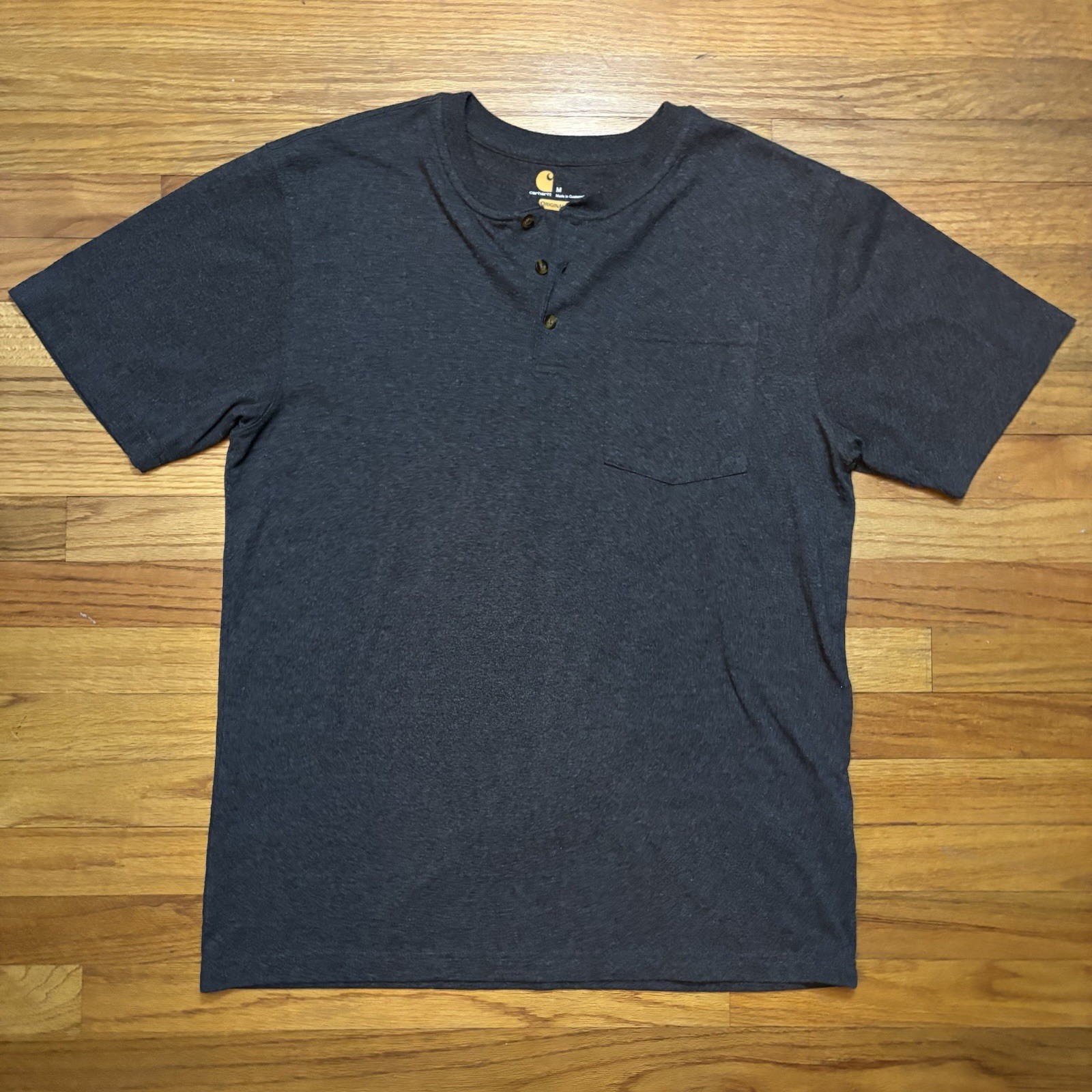 Carhartt Men's Sz M Original Fit Triple Button Short Sleeved T-Shirt Workwear gallery