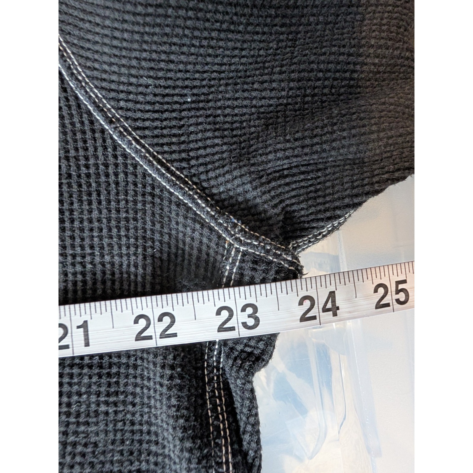 Y2K American Eagle Thermal Shirt Mens XL Black Waffle Knit VTG Fit Long Sleeve gallery
