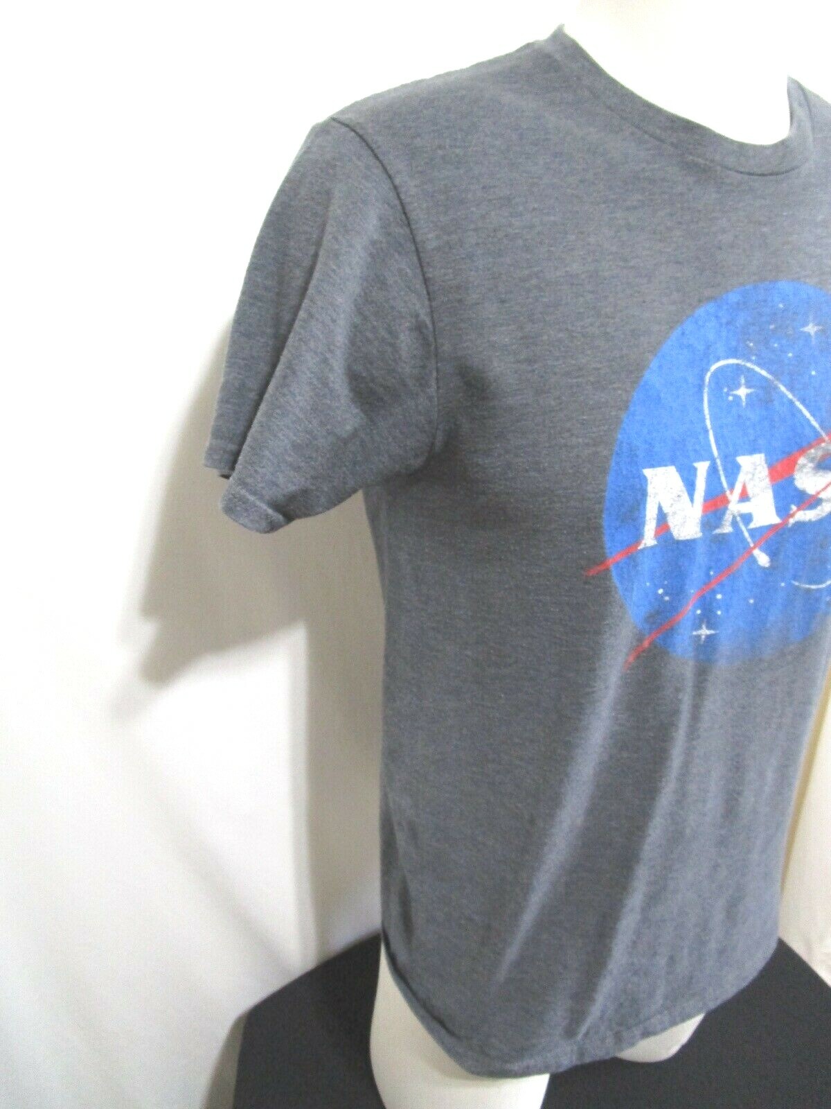 N.A.S.A. Logo Heather Gray T Shirt Men Size M gallery