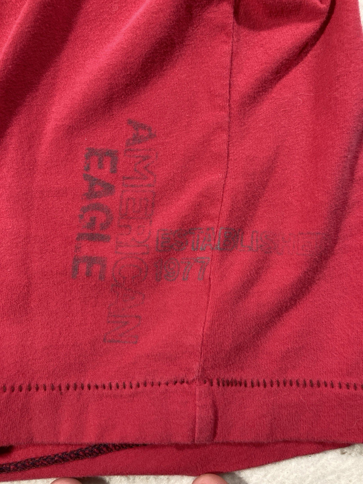 American Eagle Outfitters Men’s Vintage Fit Red Cotton Knit Logo Crew Tee L gallery