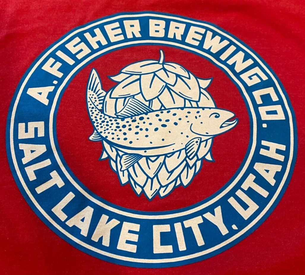 Fisher Brewing Company TShirt Mens 3XL Red Salt Lake City Crew Neck Short Sleeve
