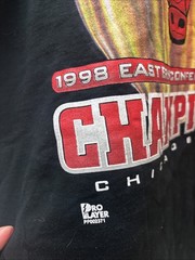 VTG Chicago Bulls 1998 NBA Finals Eastern Black T-shirt size Med Pro Player