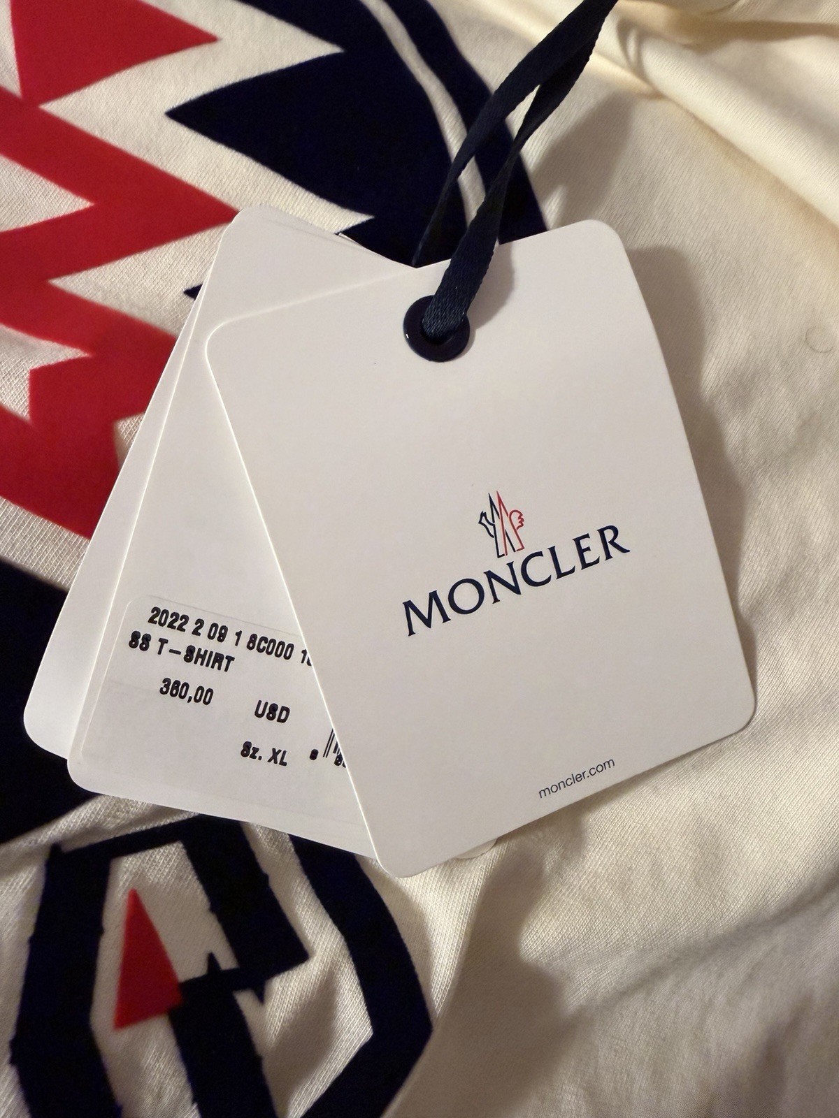 Moncler Maglia Cotton T Shirt Size XL Brand New With Tags Retail $360 gallery