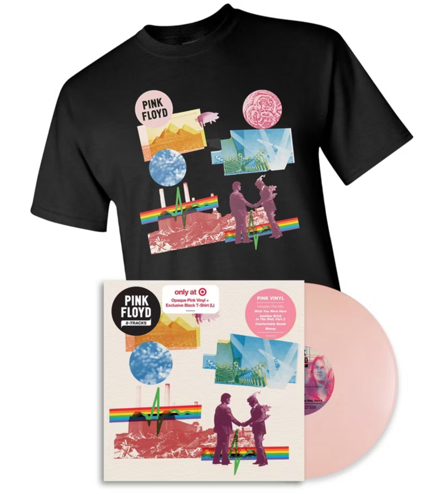 Pink Floyd 8-Tracks Target Exclusive Pink Vinyl + Large T-Shirt Boxset New 2026