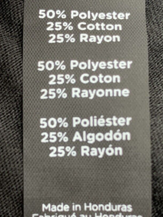 Medium Black Men's Short Sleeve T-shirt 50% Polyester, 25% Cotton, 25% Rayon gallery