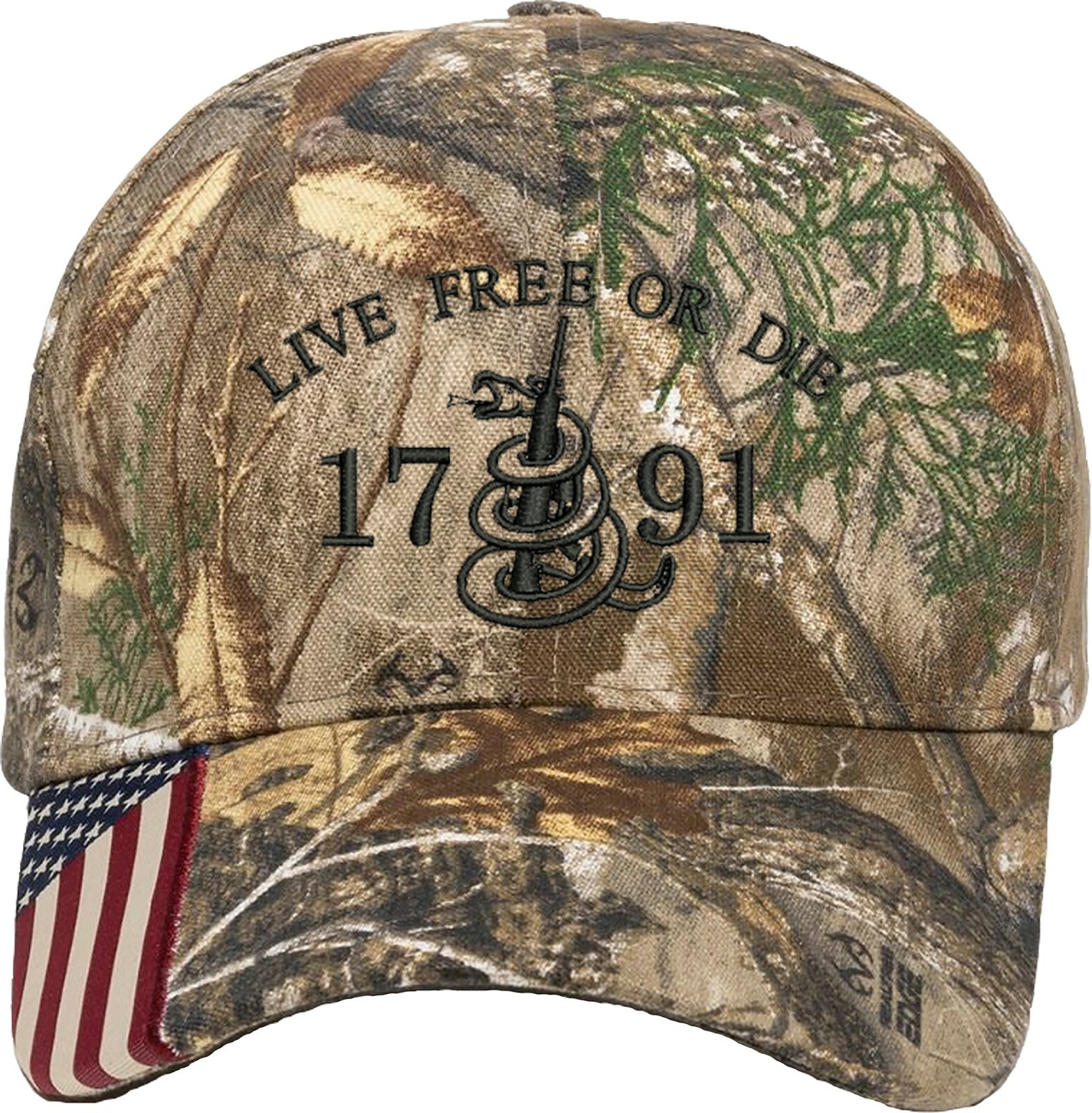 Live Free Or Die 2nd Amendment Gun Embroidered One Size Fits All Baseball Hats gallery