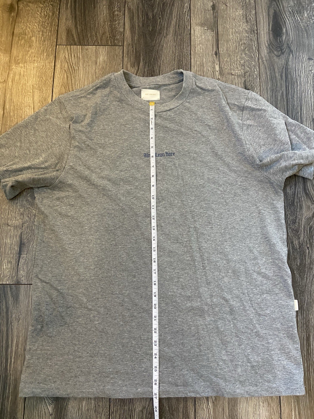 Aimé Leon Dore Men's Gray Solid Crew Neck Short Sleeve T-Shirt, Size XL gallery