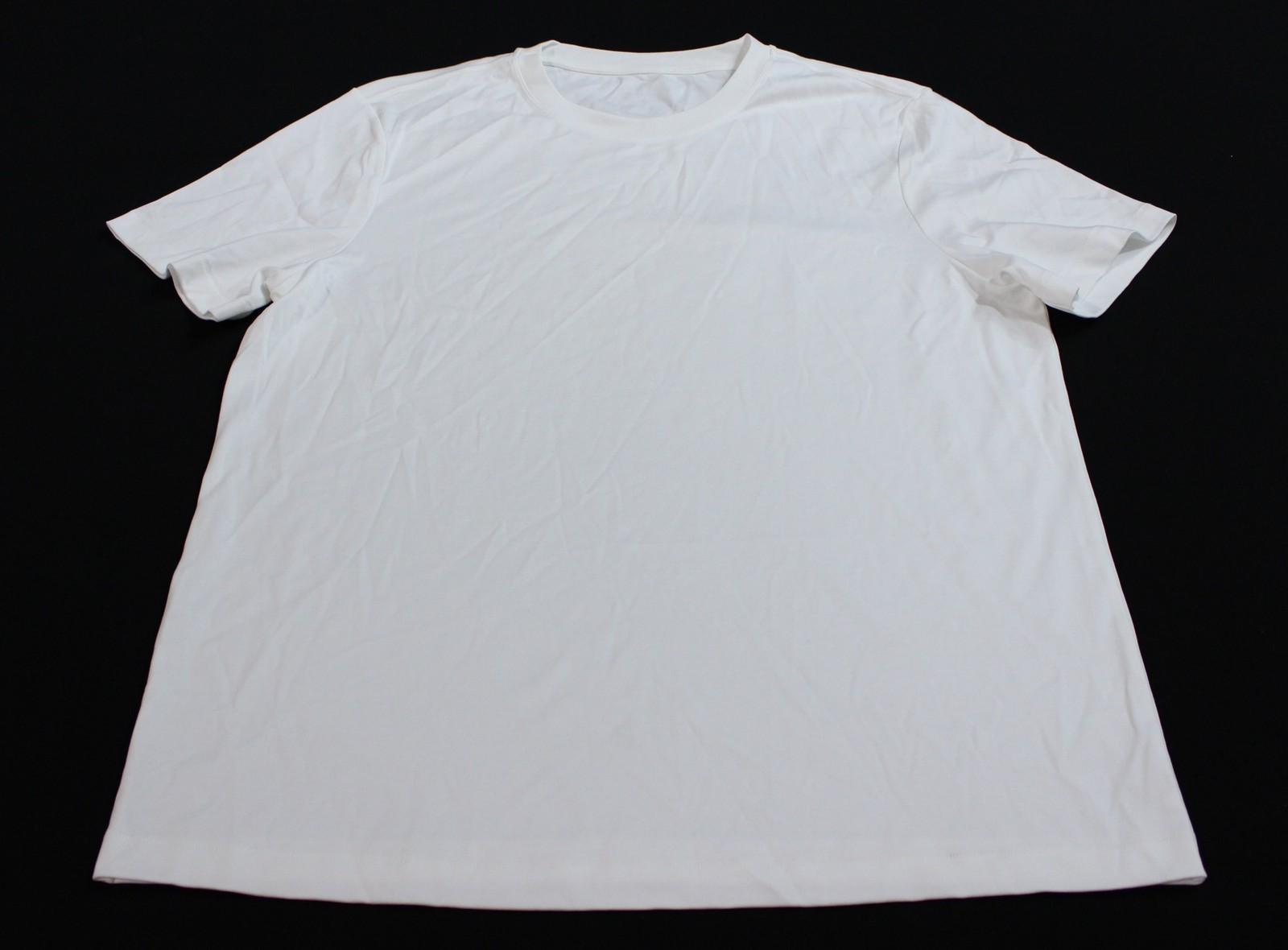 Textale Men's Ribbed Neckline Solid Basic Short Sleeve Tee EJ3 White Size XL gallery