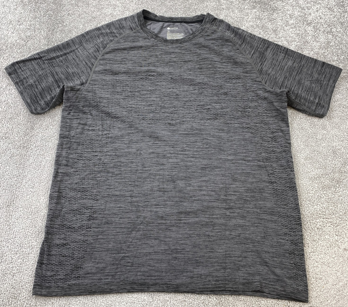 Zella Performance T Shirt Tee Men’s XL Heather Gray Short Sleeve Athletic Knit