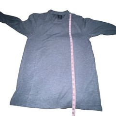 Level Ten Men’s Small Knit Long Sleeve Crew Neck Pullover Shirt Gray Blue New