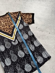 🤑Dolce & Gabbana Leopard And Pineapple Print T-Shirt Men Size 44
