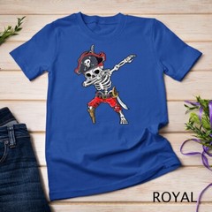 Dabbing Skeleton Pirate T Shirt Halloween Kids Jolly Roger Unisex T-shirt