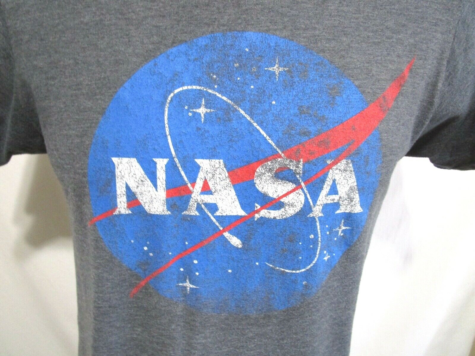 N.A.S.A. Logo Heather Gray T Shirt Men Size M gallery