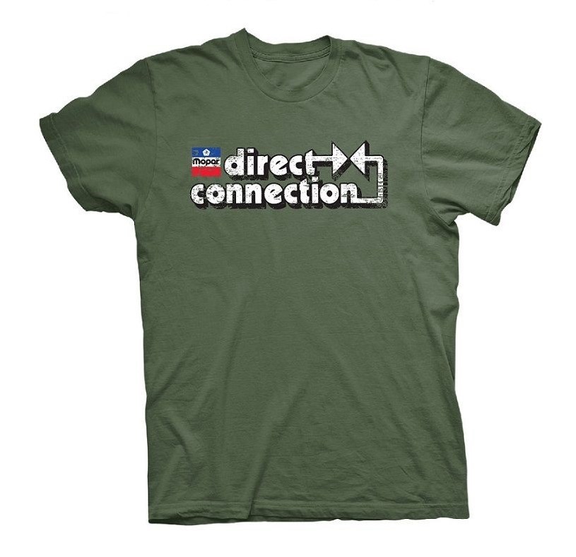 CHECKERED FLAG SPORTS MOPAR DIRECT CONNECTION MEN'S MILITARY GREEN T SHIRT 99430 gallery