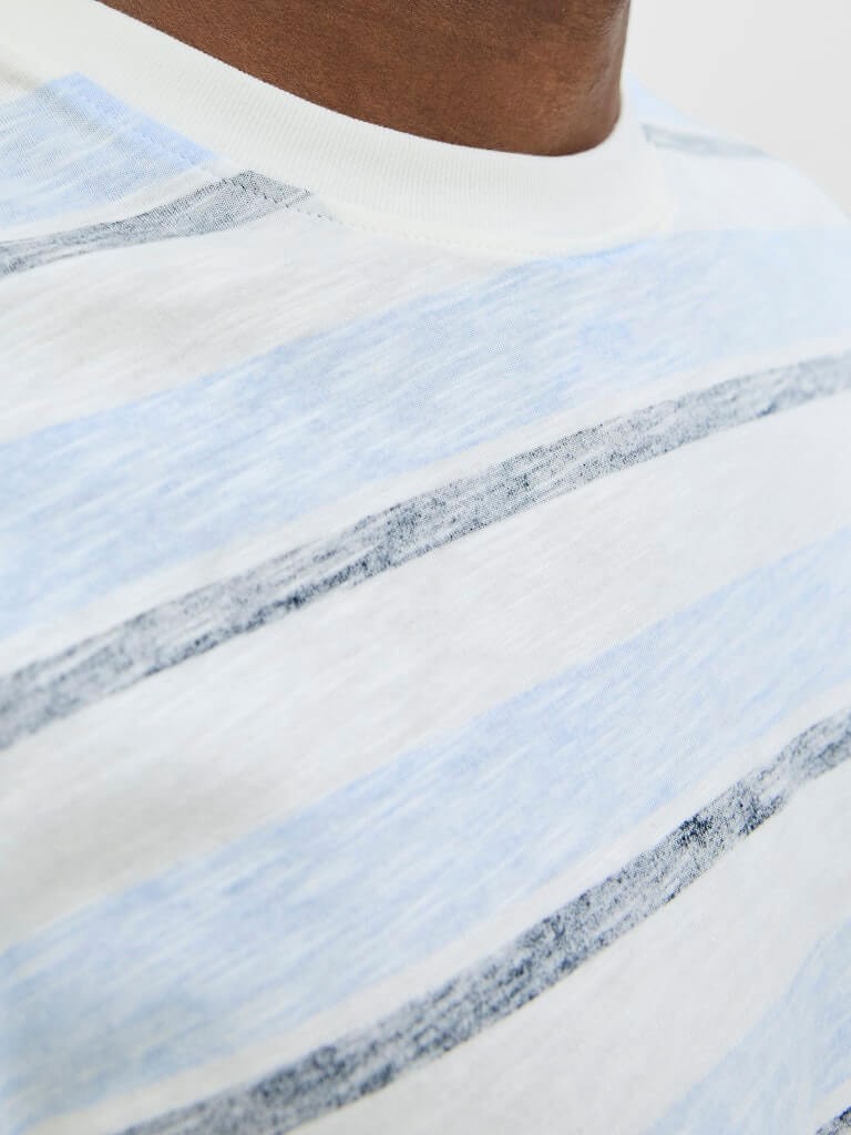 Jack & Jones JJBIRK Crew Neck 100% Cotton T-Shirt - Cloud Dancer gallery