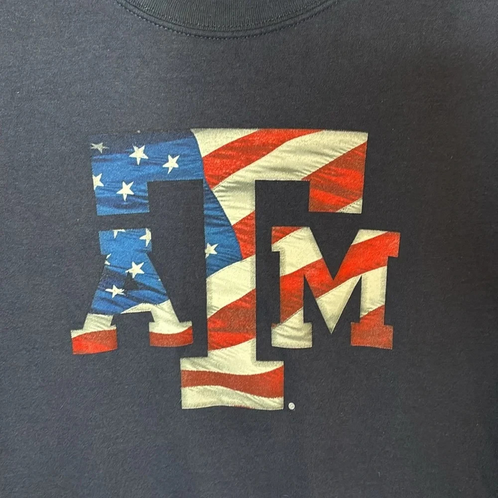 Texas A&M Fanatics Blue Patriotic Aggies Mens T Shirt Sz Small Tee America gallery