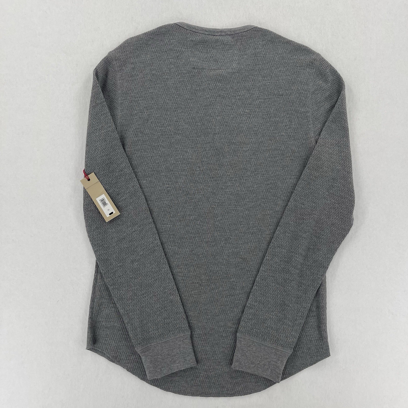 Banana Republic Henley Shirt Mens M Gray Heritage Collection Textured Knit gallery