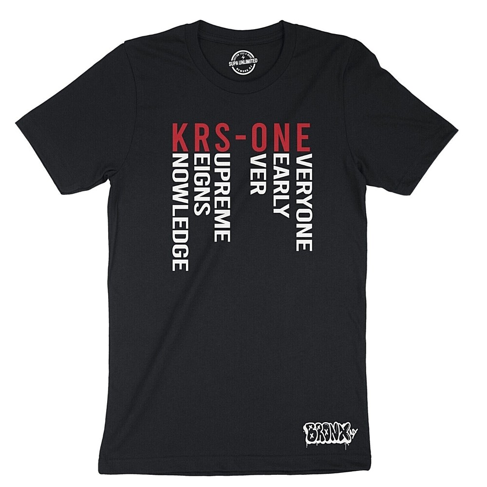 Men’s Design Graphic KRS Knowledge Reigns The Bronx Hip Hop Rap Tees T Shirts