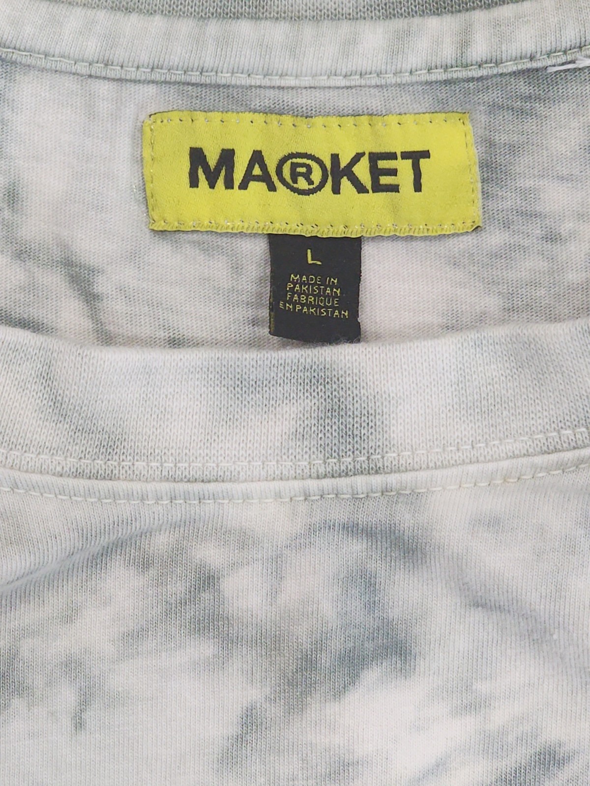 Market Santa Monica 1991 Skeleton Graphic Tie-die Short Sleeve Shirt Mens Large gallery