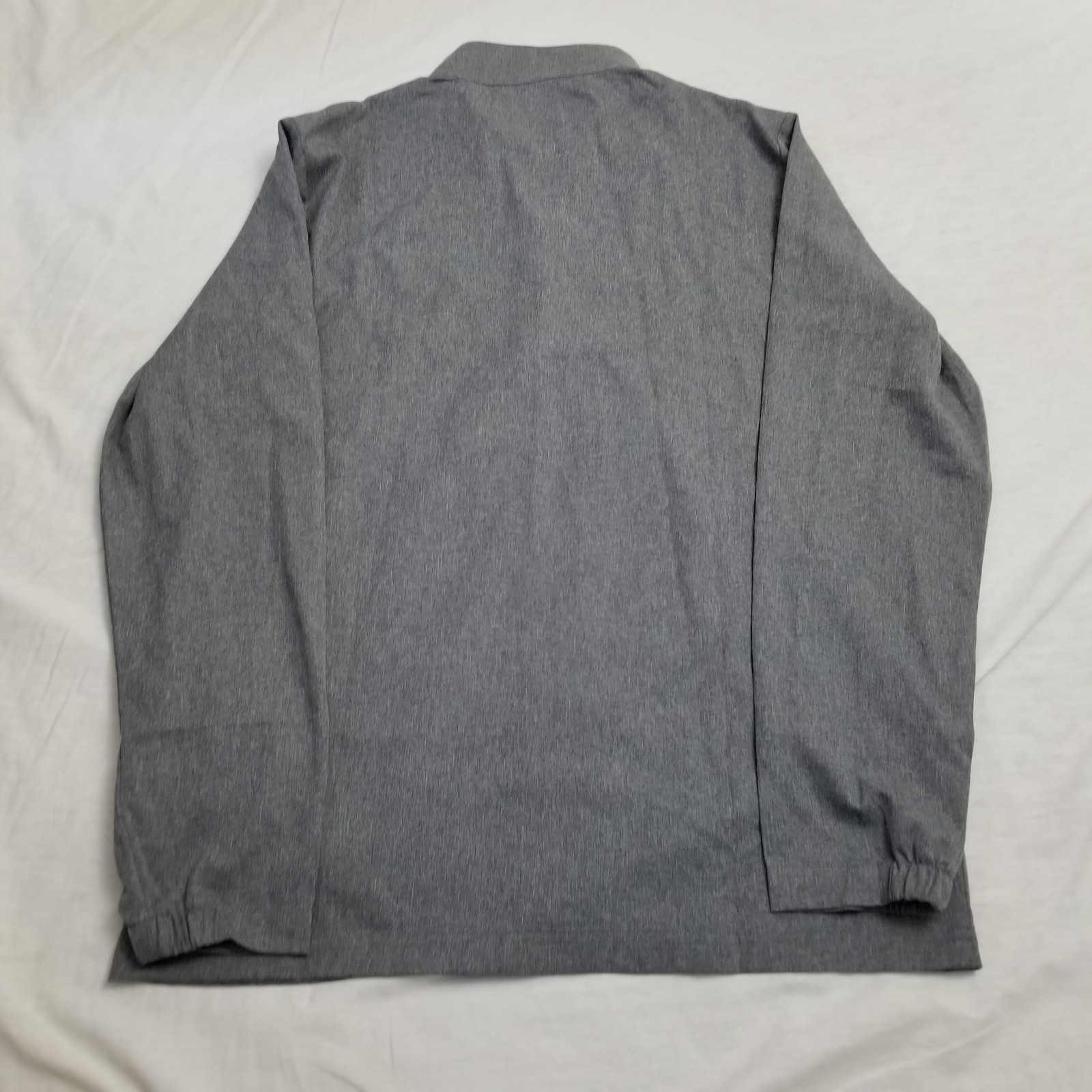 Travis Mathew Jacket Mens Medium Gray Striped Balboa 1/4 Zip Performance Golf gallery