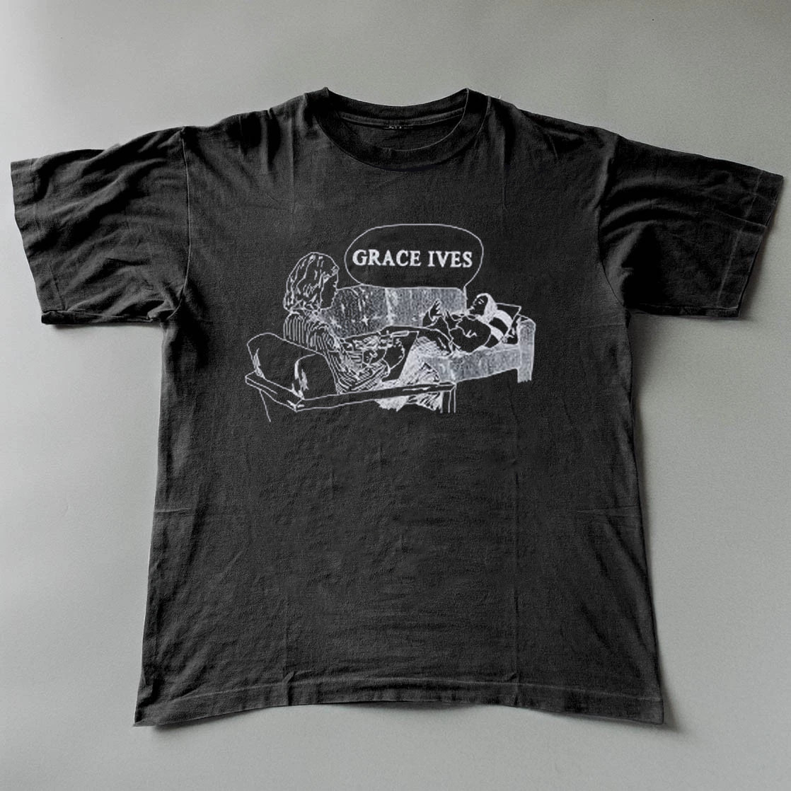 Grace Ives black Cotton Shirt All size S-5XL Unisex L194