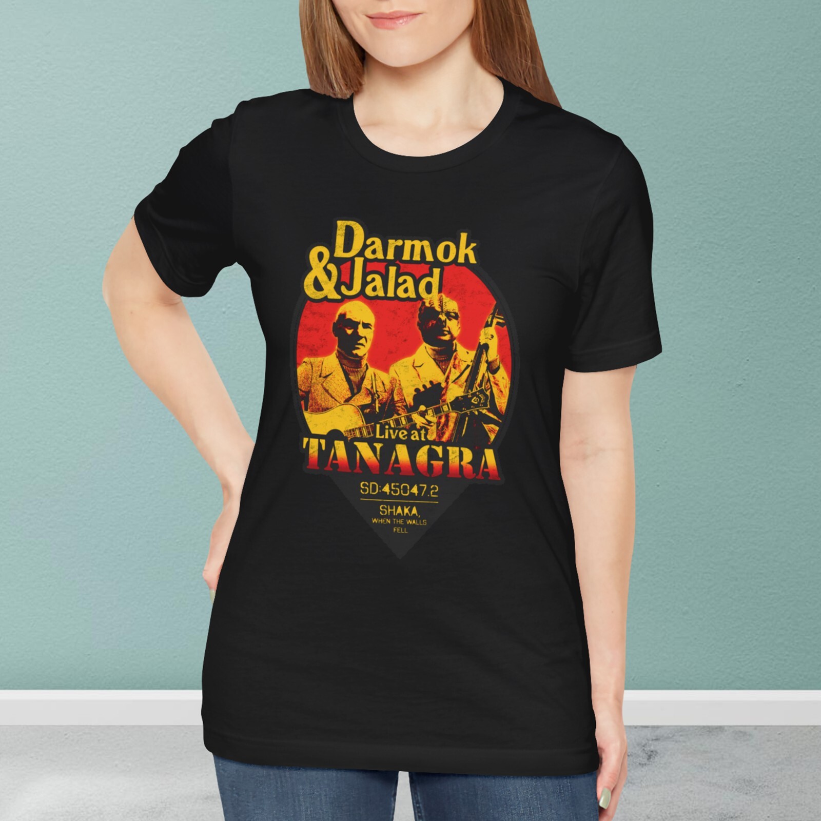 Darmok and Jalad at Tanagra Concert Sci-Fi Parody T-Shirt gallery