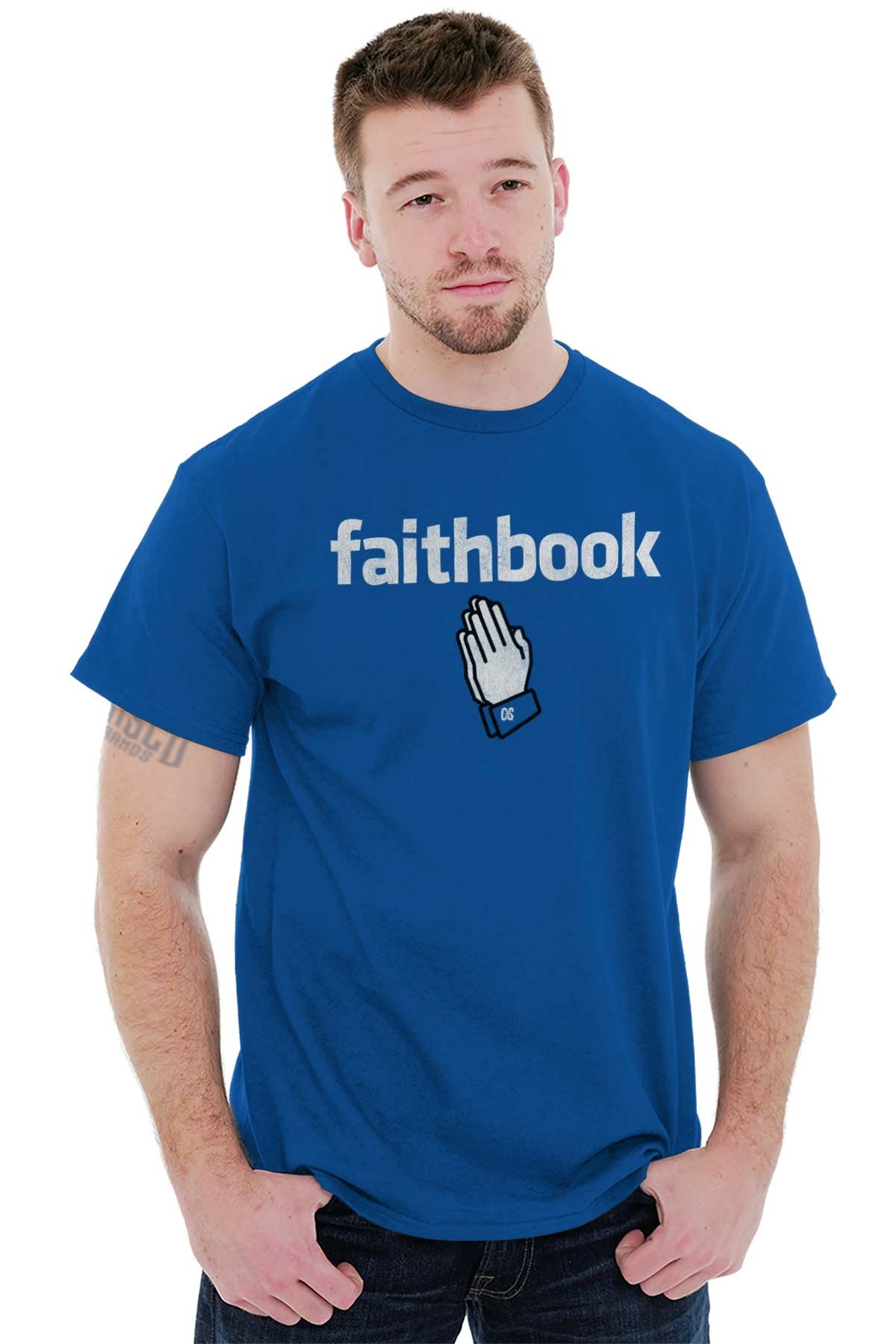 Faithbook Funny Internet Christian Religious Adult Short Sleeve Crewneck Tee gallery