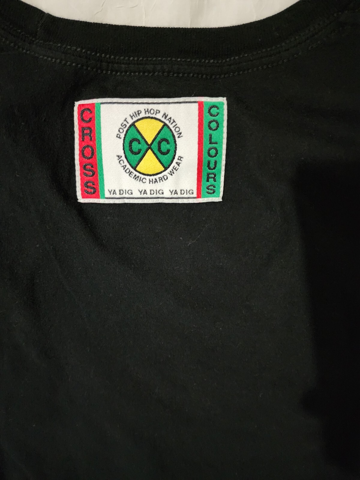 Vtg 90s Cross Colours Hip Hop Rap T-Shirt Large PEACE Stop the Violence RARE gallery