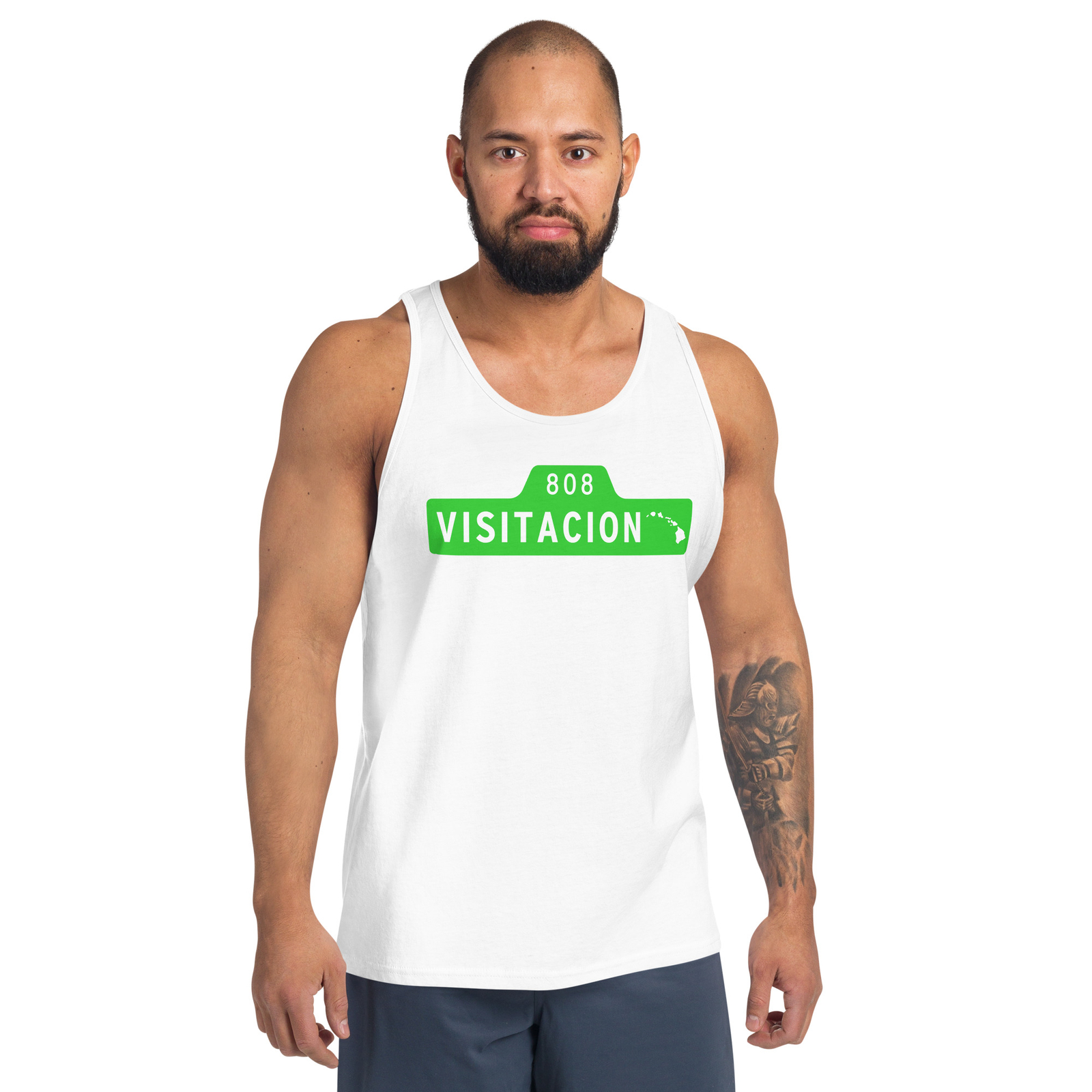 Visitacion Hawaii 808 (white) – Unisex Tank Top – Bella + Canvas 3480