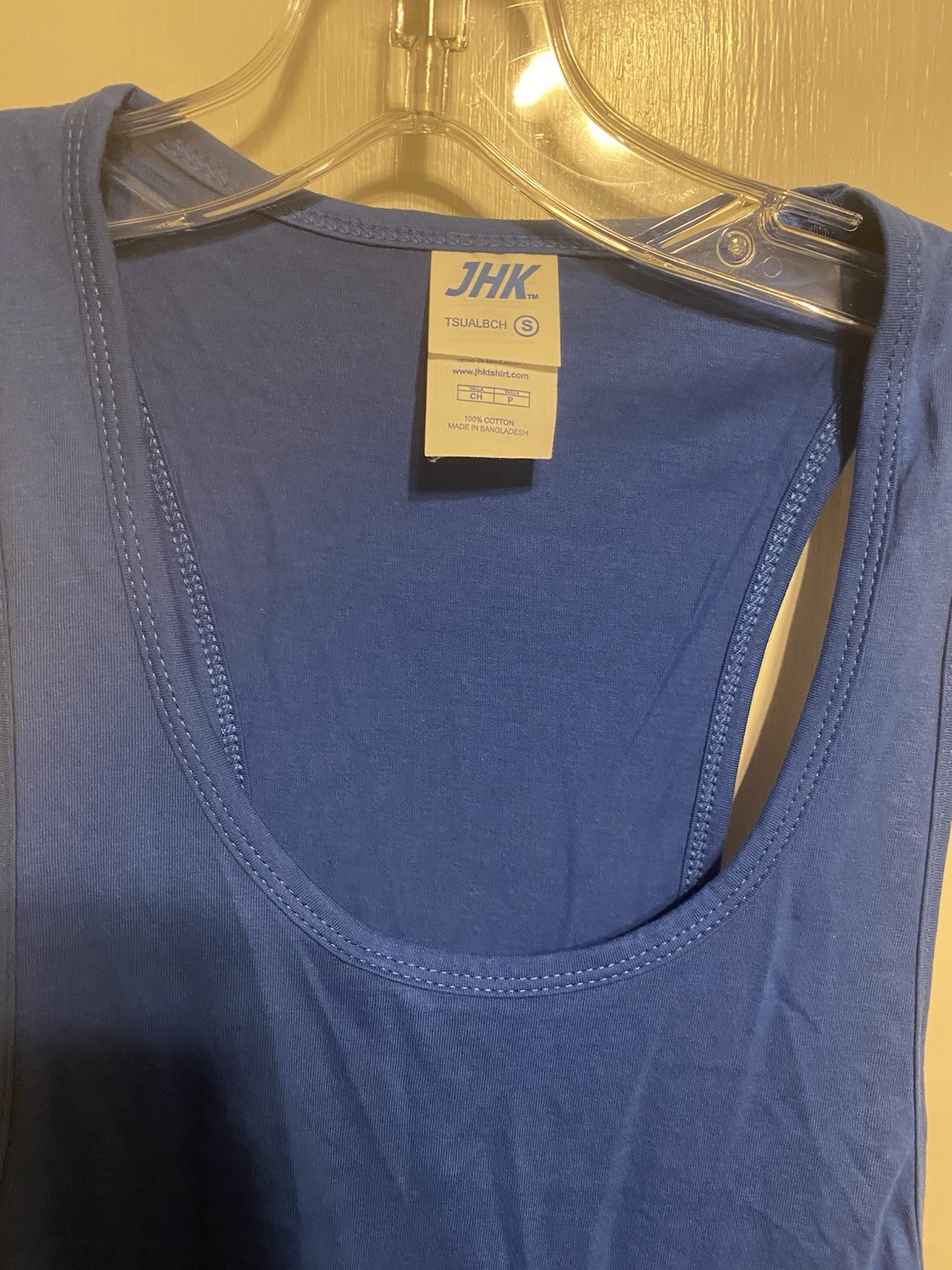 JC DISTRO Men's Tank Top Racerback Deep cut arms Royal Blue Size Small NWT New gallery