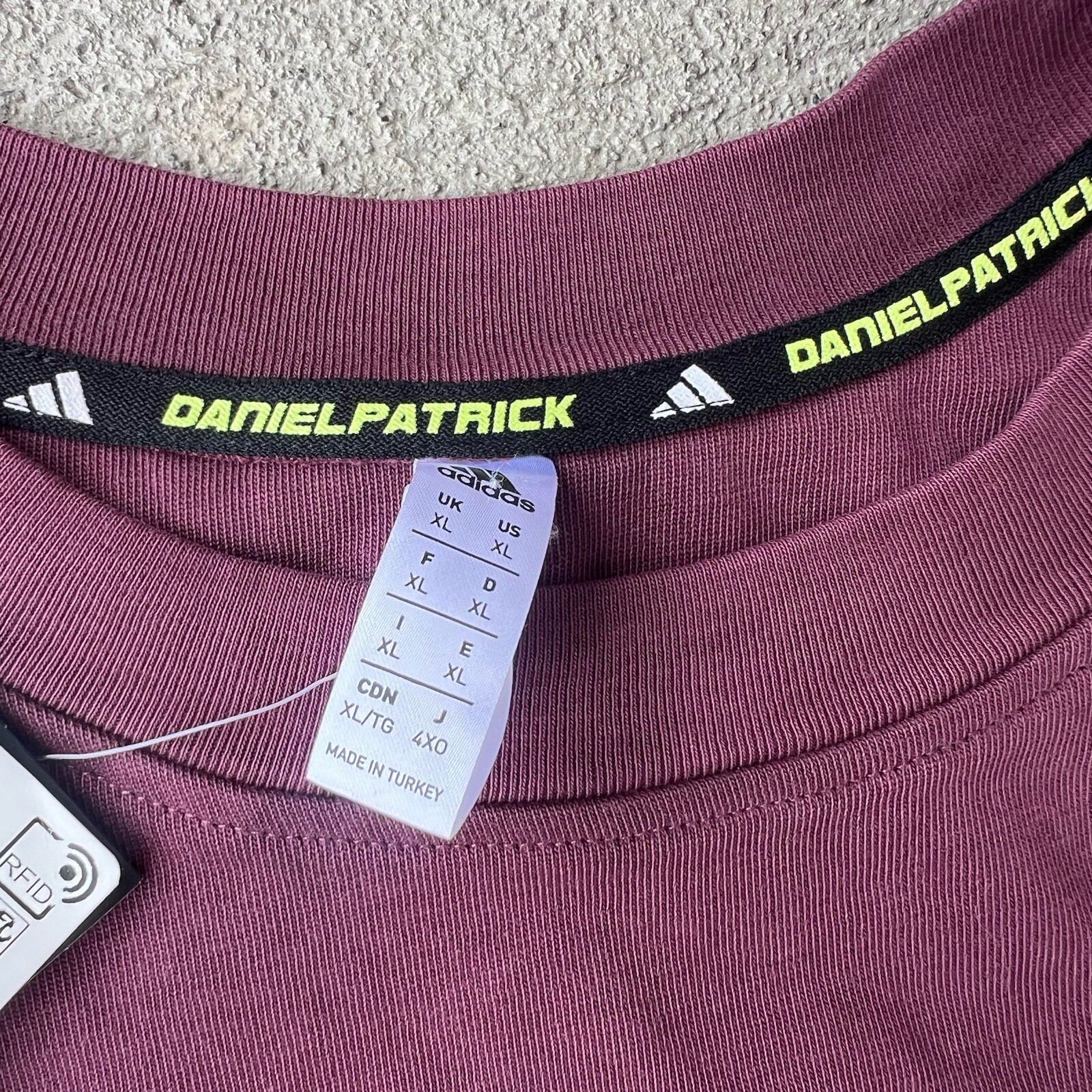 NWT Daniel Patrick x Adidas James Harden T-Shirt Men’s XL Maroon FR5636 gallery