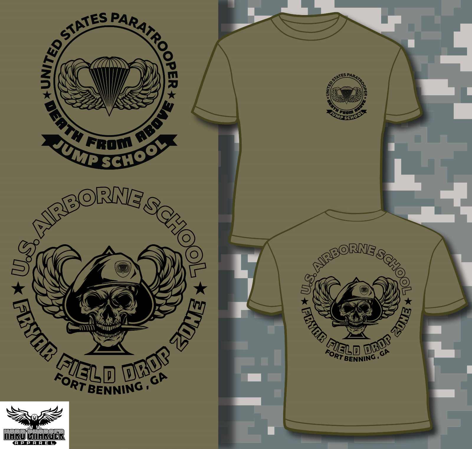 Fort Benning, GA Airborne Jump School Fryar Field Jump Zone T-shirt