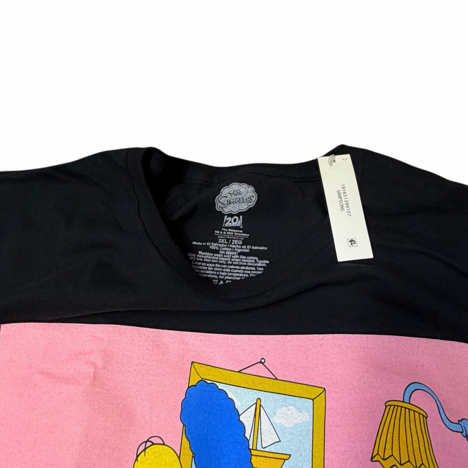 The Simpsons Family Time Couch Portrait Men’s Black T Shirt Size 2XL Tee NEW gallery