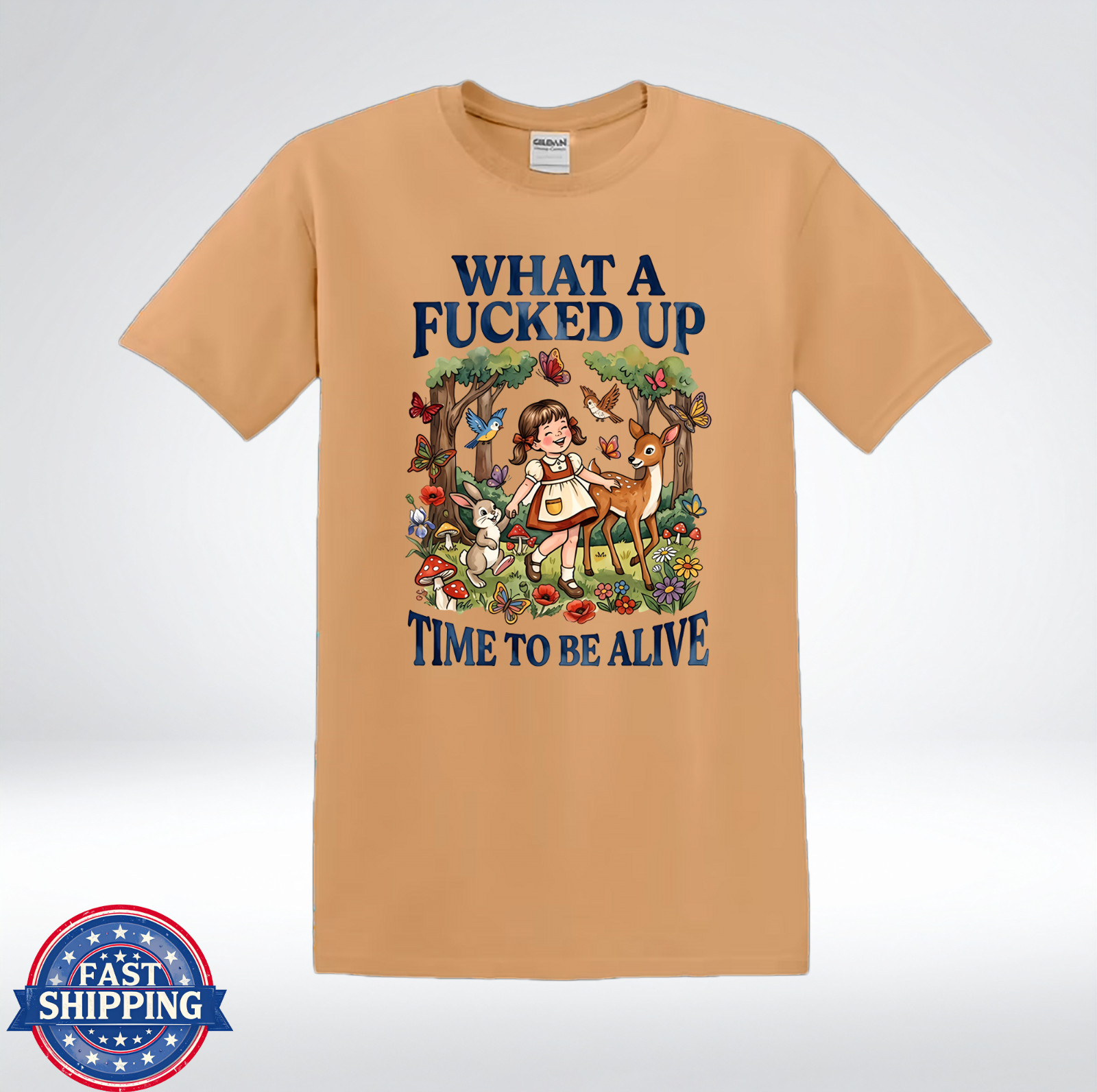 What A F*cked Up Time Funny Retro T-Shirt gallery