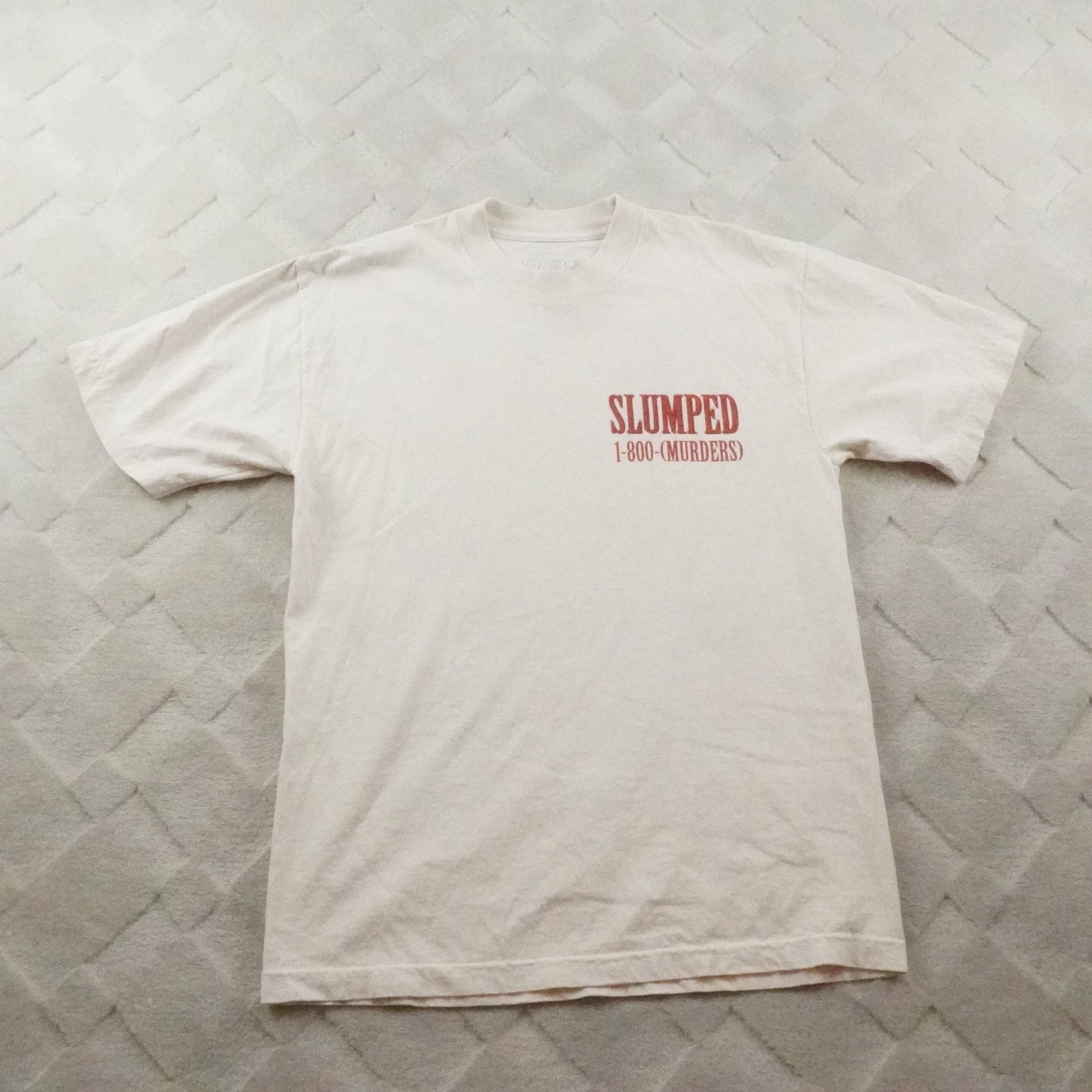 Slumped Boyz T-Shirt " We Don't Call The Laws" Tee Mens Small Cream gallery
