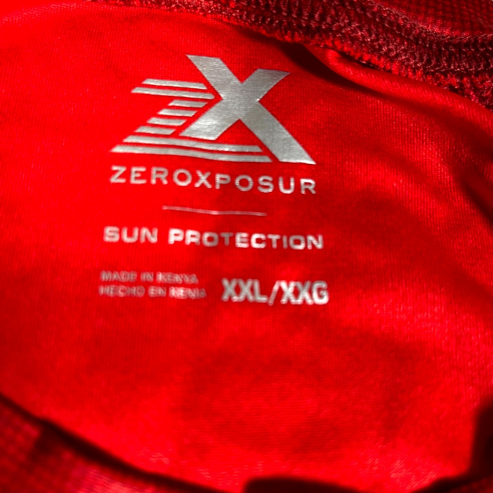 ZeroXposur Sun Protection T Shirt Mens 2XL Red Crew Neck UPF 50 Performance gallery