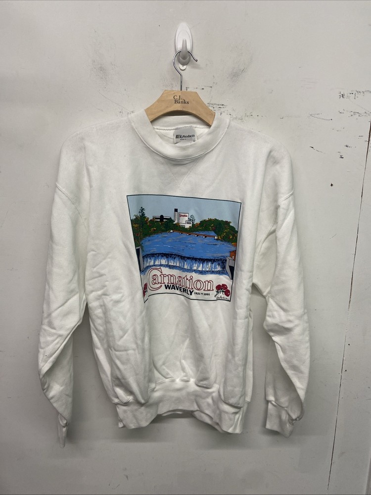 Dead stock Carnation Eagerly White Crew Sz XL