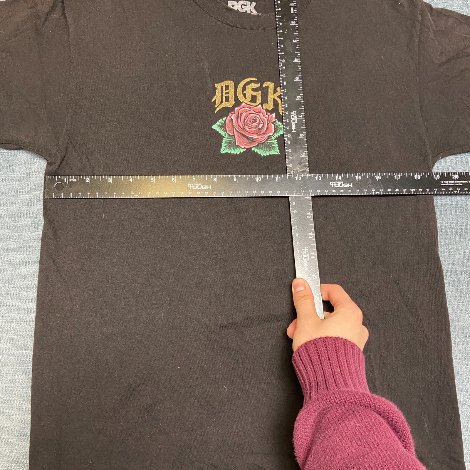 DGK Guadalupe T Shirt Mens Medium Black Rose Graphic Classic Short Sleeve gallery
